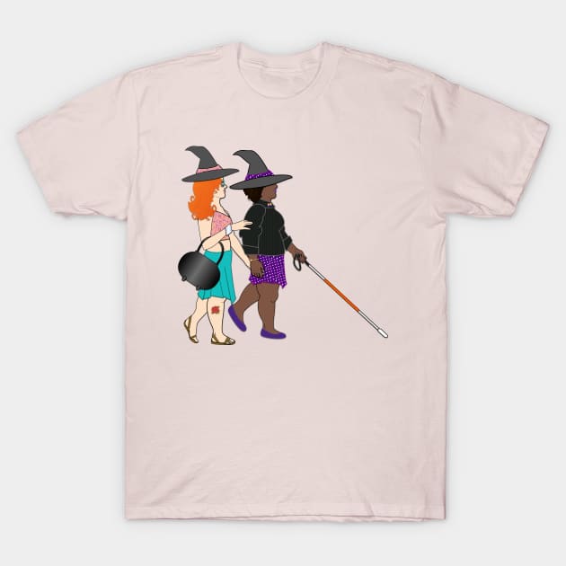 Disabled Witch Couple T-Shirt by RollingMort91